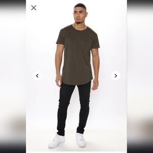 Curved Hem Pocket Tee